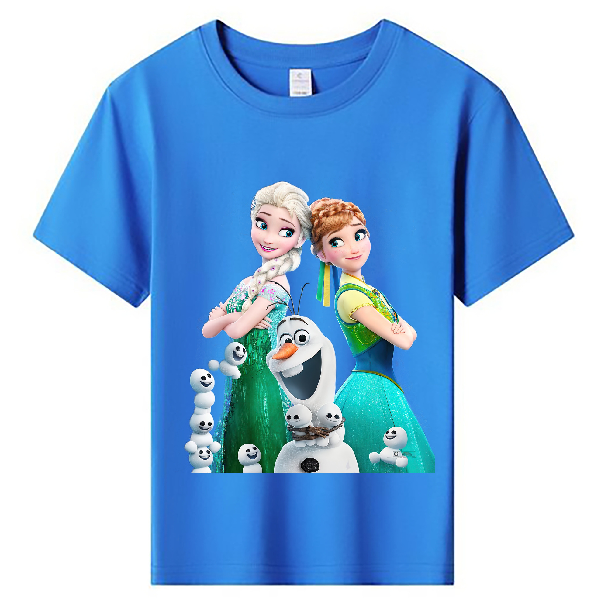 （画像用） アナと雪の女王 アンナ エルサ Frozen Anna Elsa 綿100％キッズTシャツ（フロントプリント）